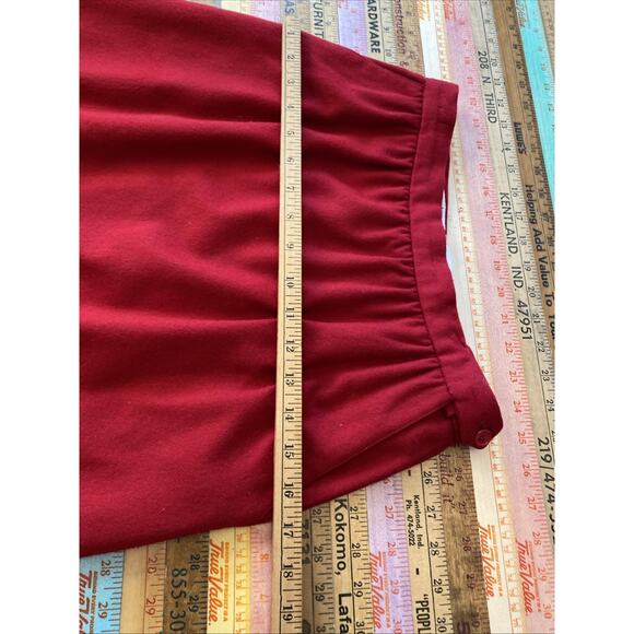 Vintage 60s Red Pencil Skirt 100% Virgin Wool Lined Women’s Size 10 Read / S - Picture 15 of 16
